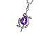 M320-48960: NECKLACE .88 AMETHYST .93 TGW (8x6MM AMY)