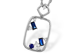 M320-51679: NECKLACE .35 TW SAPPHIRE .46 TGW
