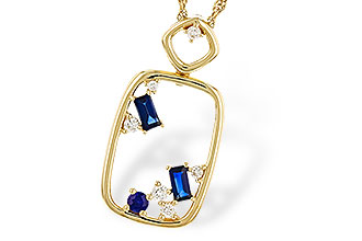 M320-51679: NECKLACE .35 TW SAPPHIRE .46 TGW