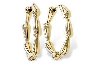 M320-51688: GOLD EARRINGS (21MM)