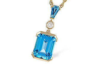 M320-53497: NECKLACE 3.05 BLUE TOPAZ TW 3.10 TGW