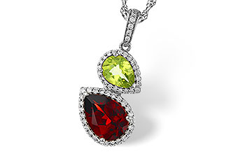 M320-54406: NECKLACE 2.74 SEMI-PREC (GAR,PER) 2.95 TGW