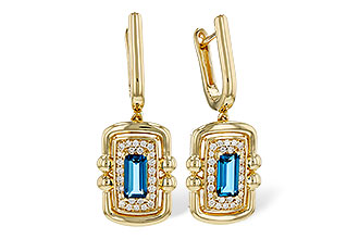 M321-37142: EARR .82 TW LONDON BLUE TOPAZ 1.00 TGW (6x3MM LBT)