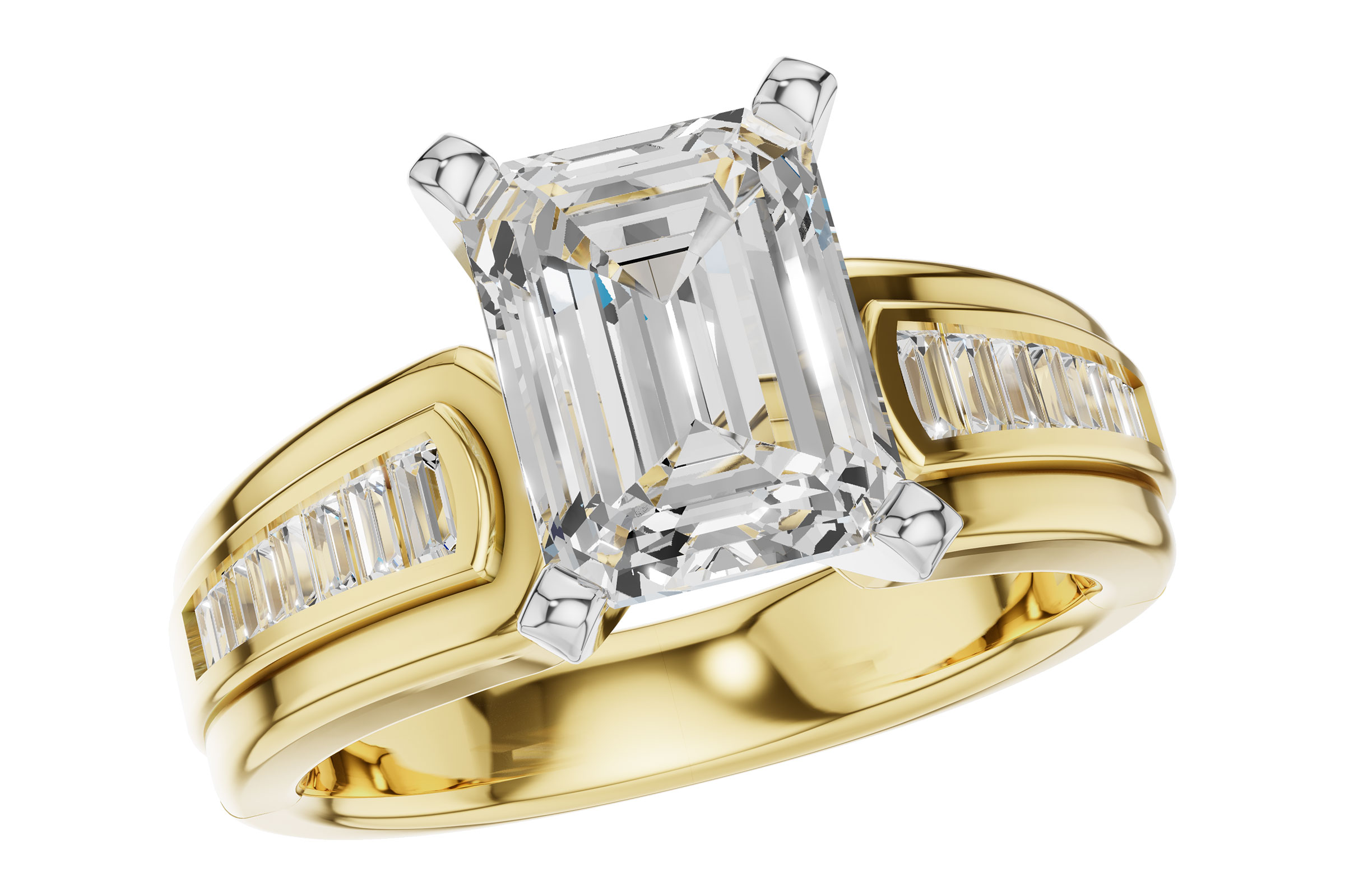 M321-38088: LDS SEMI DIA RG .20 TW BAGUETTES