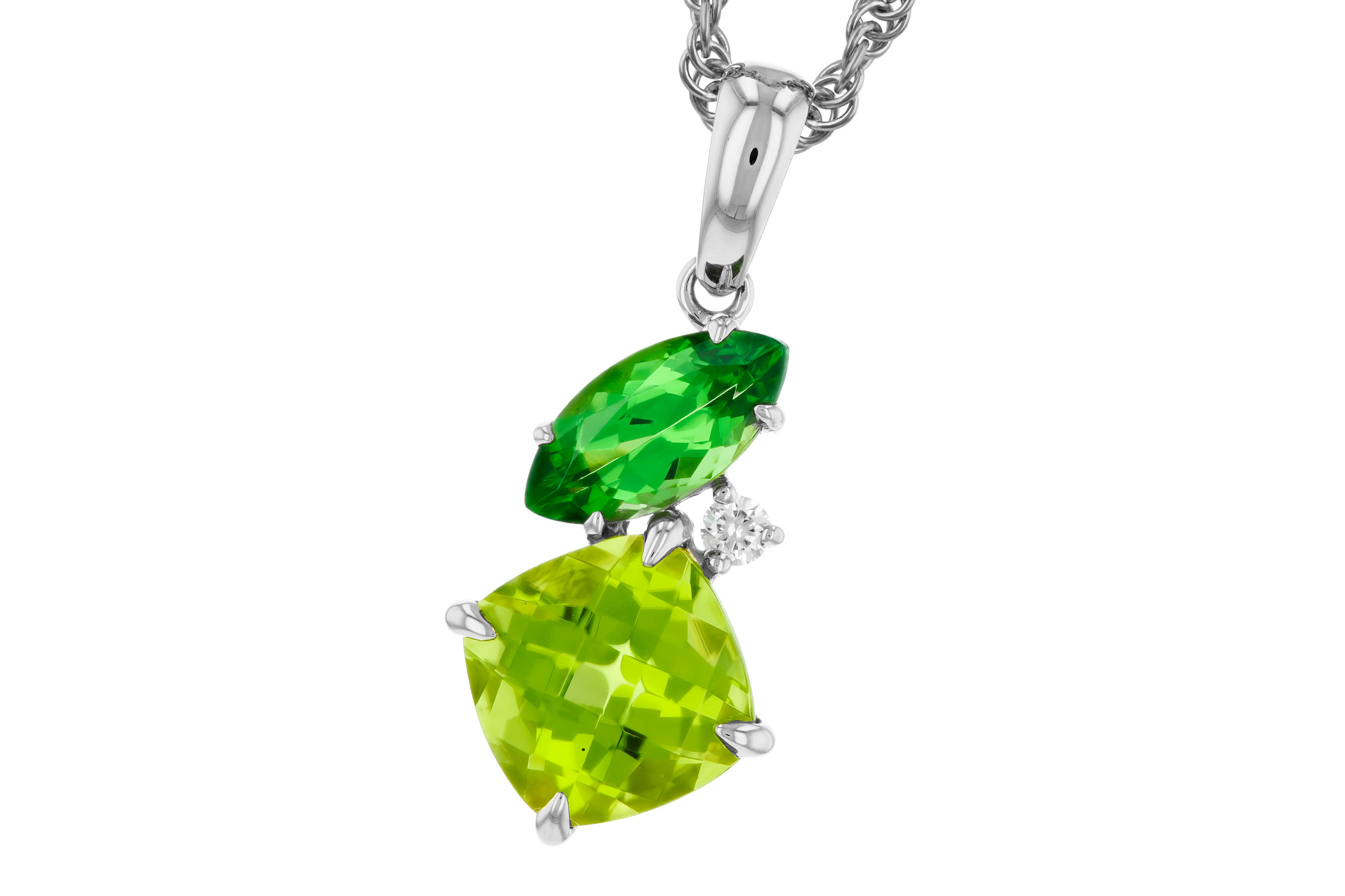 M321-39842: NECKLACE 1.97 TW SEMI-PREC (PER,TSAV) 2.00 TGW